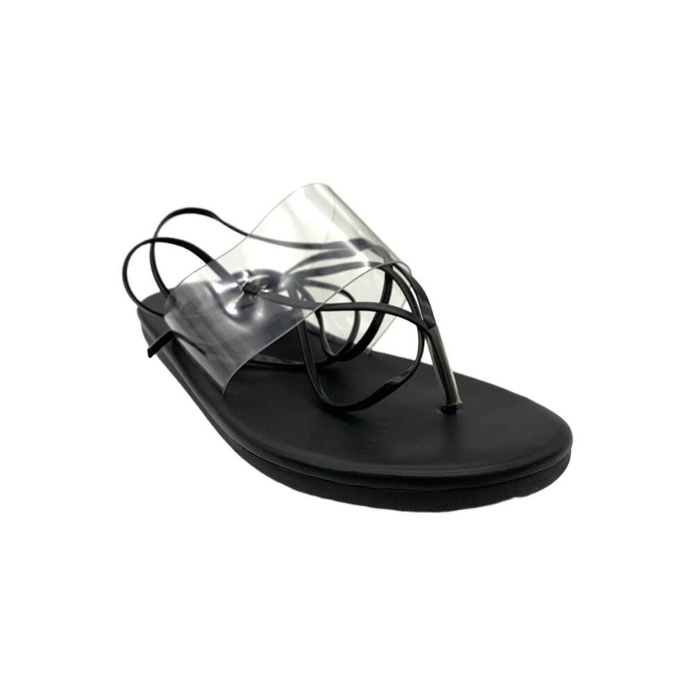 Ancient Greek Women's Eygenia Sandal Clear/Black - Medium